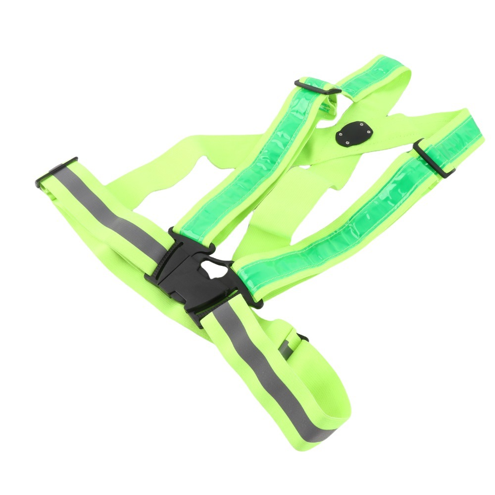 Reflective Vest Cycling - New Polyester LED Safety Vest Green