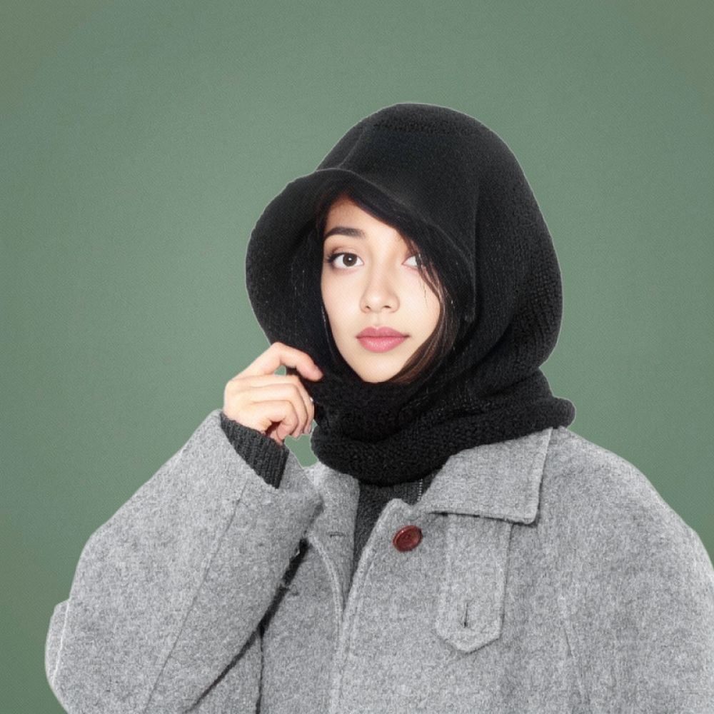 Winter Cycling Commute Gear - Cozy Knitted Thermal Hat Neck Cover