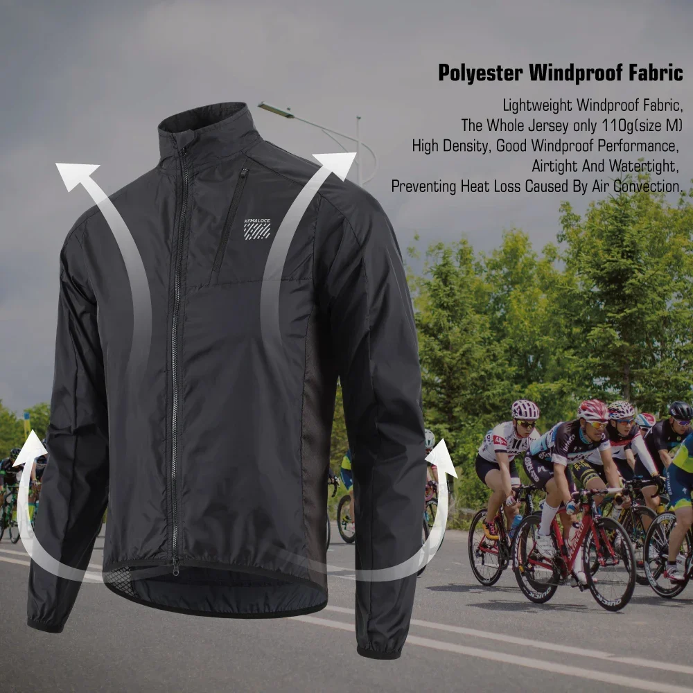KEMALOCE Cycling Jacket Windpr - Cycling Commuter Jacket recension och pris