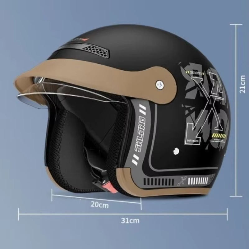Warm Windproof Retro Half Helm - Commute Cycling Helmet recension och pris