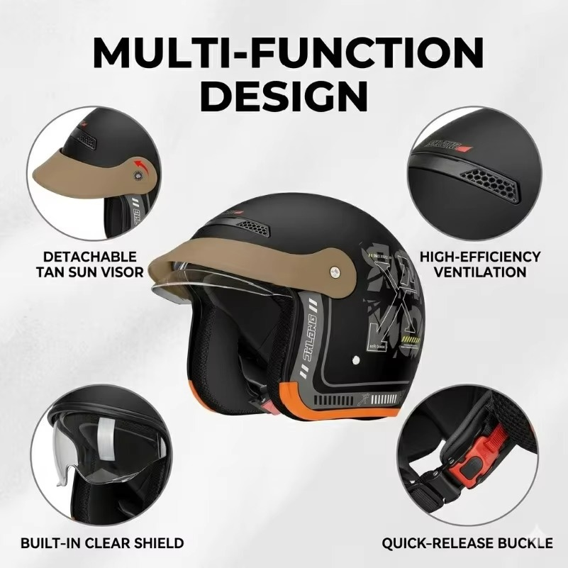 Warm Windproof Retro Half Helm - Commute Cycling Helmet recension och pris