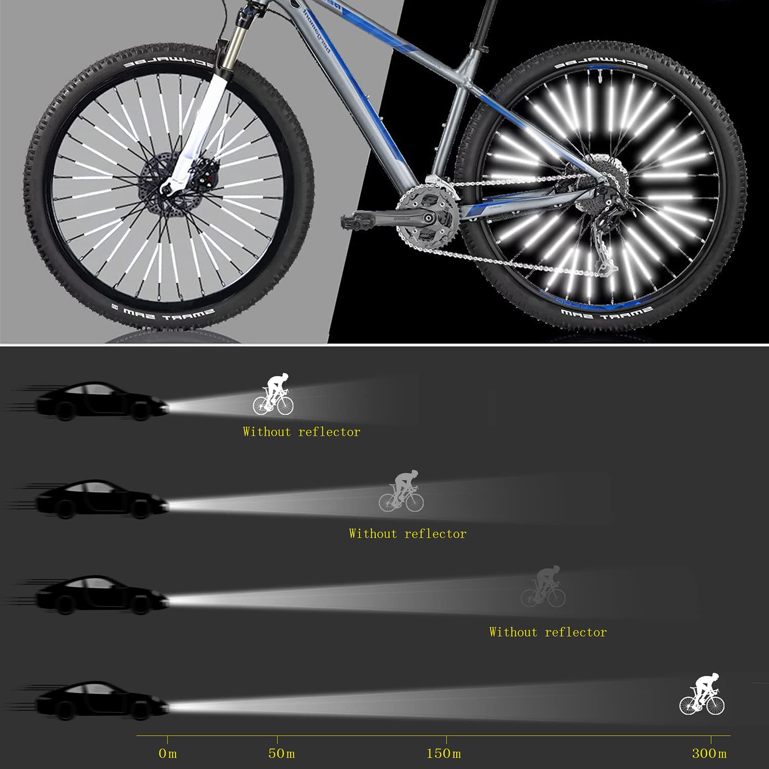 36Pcs Bicycle Spoke Reflectors - Spoke Reflector Set recension och pris
