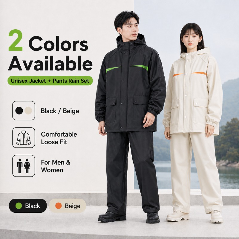 Unisex 2-Piece Waterproof Cycl - Cycling Commute Jacket recension och pris